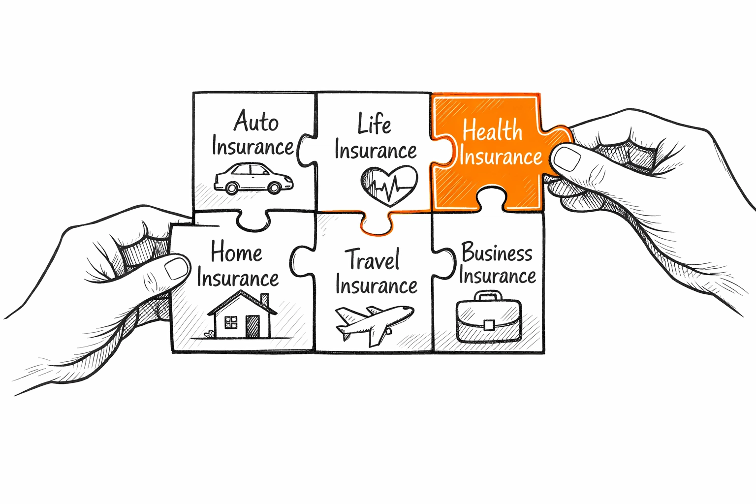 Illustration of combined business insurance policies fitting together for growing Essex firms.