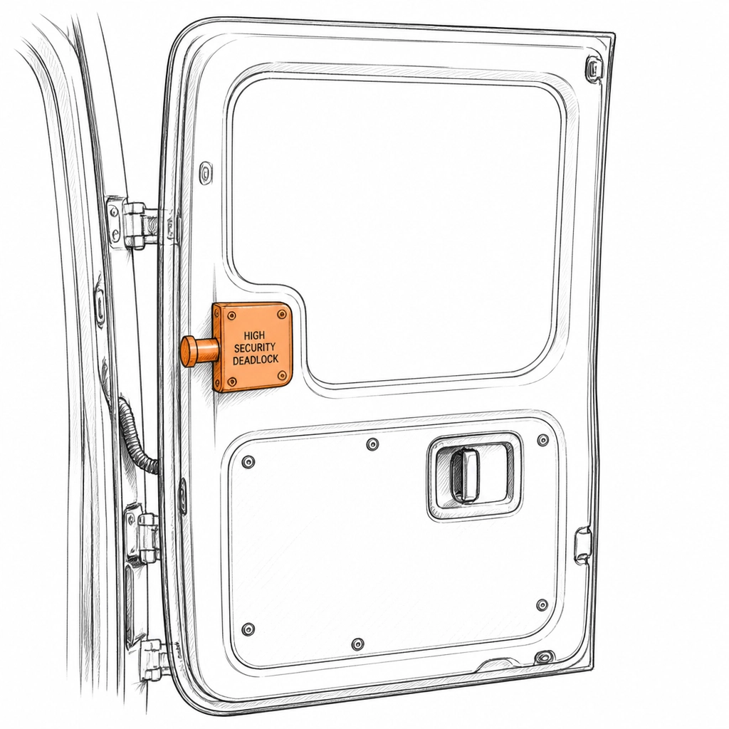 Sketch of a van deadlock highlighted in orange